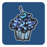 sky blue camouflage cupcake stickers