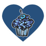 sky blue camouflage cupcake sticker