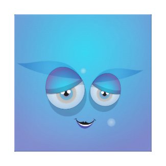 Sky Blue Cutie Bubble wrappedcanvas