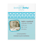 Sky Blue Delight Birth Announcement Postcard