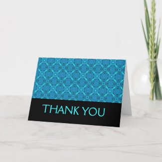 Sky Blue Geometric Thank You Card card