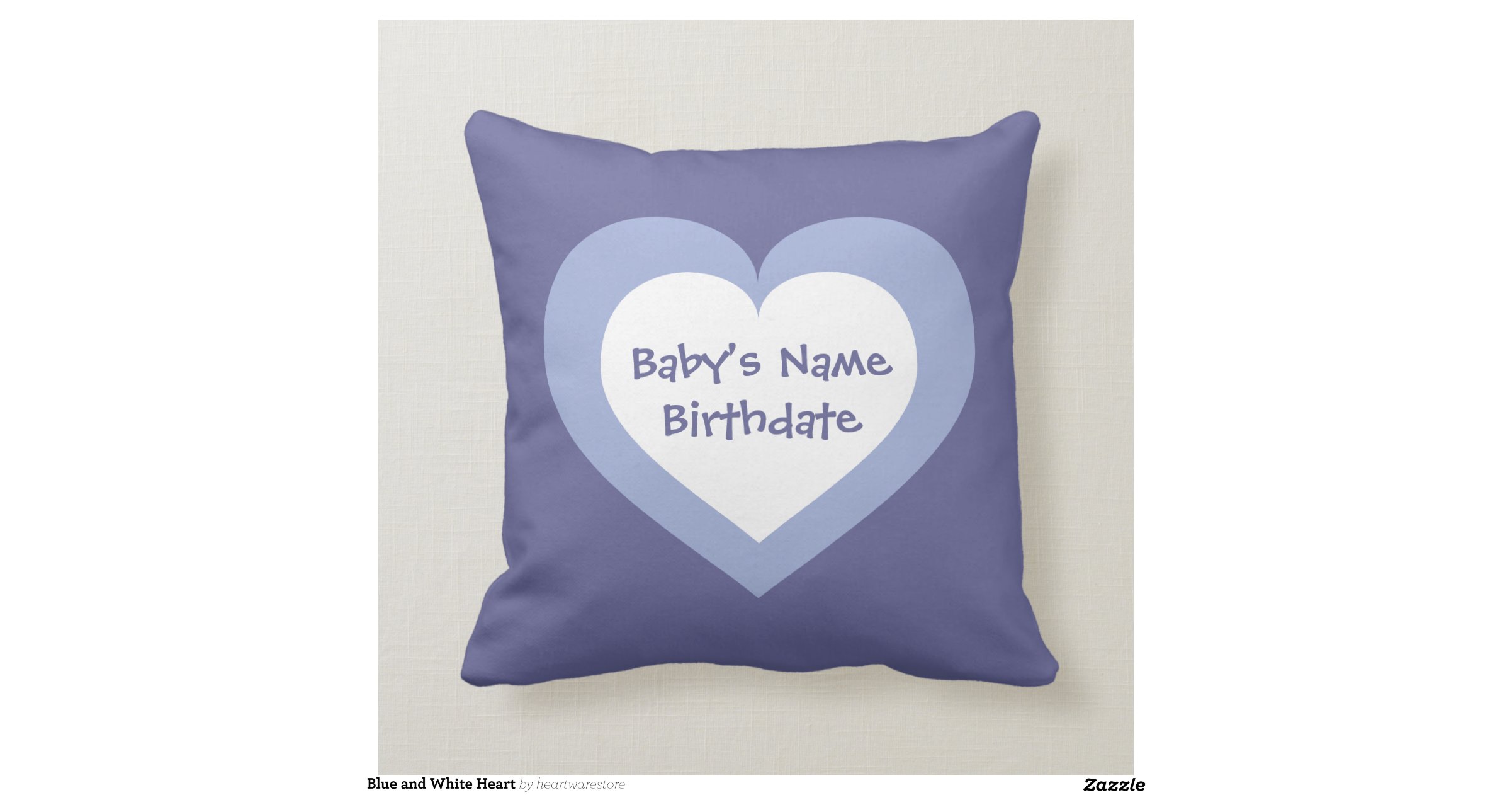 Sky blue heart pattern Baby Boy Throw Pillow Zazzle
