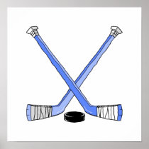 Sky Blue Hockey Print