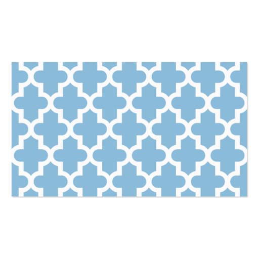 Sky Blue Moroccan Blank Business Card Template