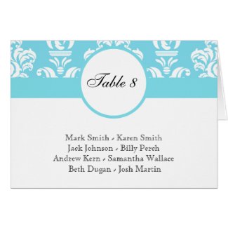 Sky Blue Ornate Wedding card