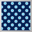 Sky Blue Polka Dots on Navy