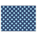 Sky Blue Polka Dots on Navy Tissue Paper 17" X 23" Tissue Paper