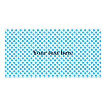 Sky blue polka dots pattern photo card