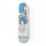 sky blue custom skateboard