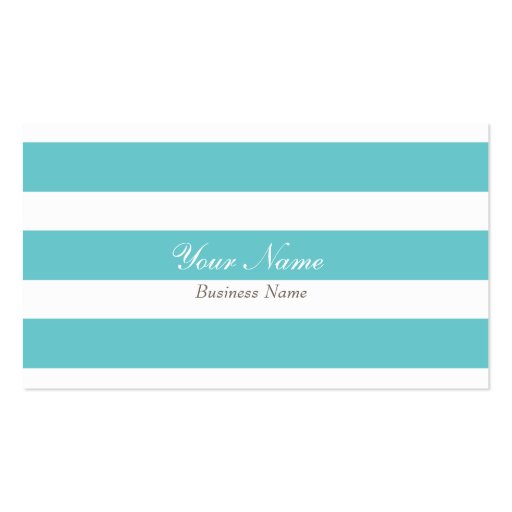 Sky Blue Stripe Business Card (front side)
