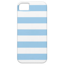 Sky Blue Stripes Pattern iPhone 5 Case