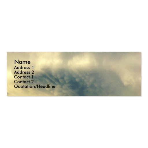 Sky Burst Cloud Profile Card Business Card Template (front side)