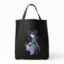 "Sky" Butterfly Rose Fairy Art Canvas Bag by mykajelina "Sky" Butterfly Rose Fairy Art Canvas Bag