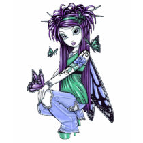 "Sky" Butterfly Rose Fairy Art Top t-shirts by mykajelina "Sky" Butterfly Rose Fairy Art Top t-shirts