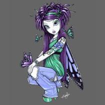 "Sky" Butterfly Rose Fairy Art Top t-shirts