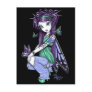 "Sky" Butterfly Rose Fairy Postcard