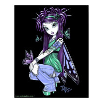 "Sky" Butterfly Rose Fairy Posters posters