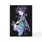 postcard - "Sky" Butterfly Rose Tattoo Fairy Card