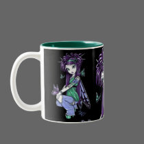 "Sky" Butterfly Rose Tattoo Fairy Mug by mykajelina "Sky" Butterfly Rose Tattoo Fairy Mug
