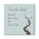 square_magnet - Sky Cherry Blossom Save the Date Magnet