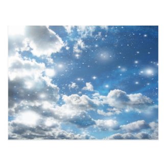 Sky Clouds Sparkles Postcard