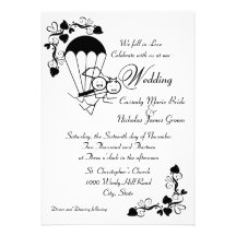 Sky Dive Wedding Personalized Announcement