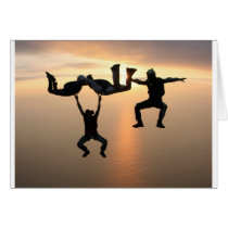 Sky Diving Greeting Card