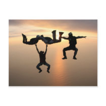 Sky Diving Postcard
