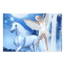 Sky Faerie Asparas and Unicorn Custom Stationery