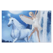 Sky Faerie Asparas and Unicorn Custom Stationery
