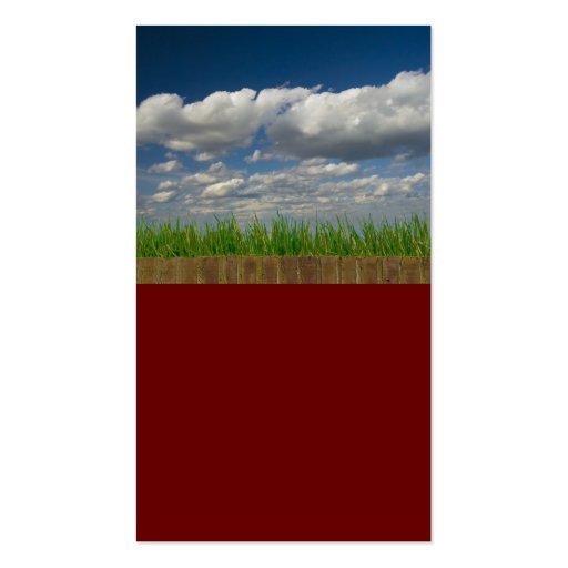 sky, grass, bricks business card template (front side)