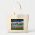 sky, grass, bricks tote bags