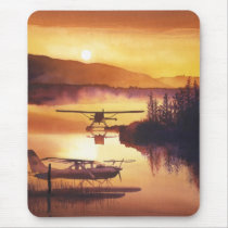 "Sky Harbor" Float Plane Watercolor mousepads