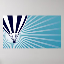 sky high hot air balloon poster