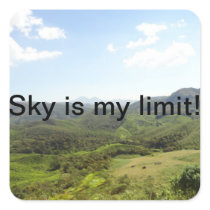 Sky is my limit square stickers
