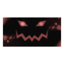SKY JACK Pumpkin Jack-o-Lantern Face Red photo cards by VoXeeD SKY JACK Pumpkin Jack-o-Lantern Face Red photo cards