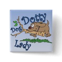 Sky Jumping Dog Lady buttons