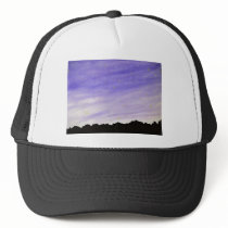 Sky Mountain Night Background Trucker Hats