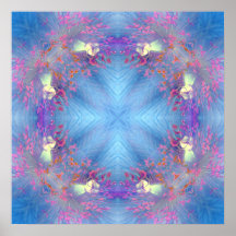 Skyblue Diamond Print