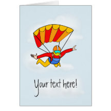 Skydive - Add your own text! Greeting Card