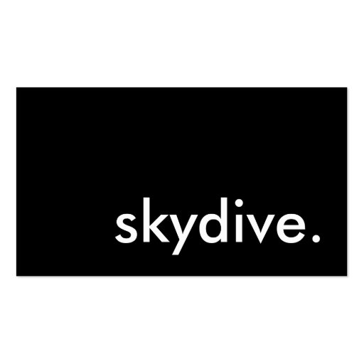 skydive. business card templates (front side)