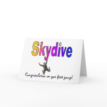Skydive-Congratulation on you first jump! cards