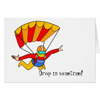 Skydive - Drop in sometime! Cards by ArtbyJean