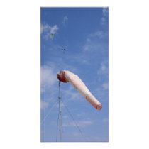 Skydive parachutes and a windsock picture card