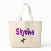 Skydive Purple Tote Bags