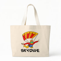 Skydive Red Yello Parachute Tote Bag