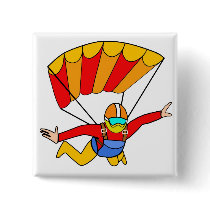 Skydive Red Yello Parachute Buttons