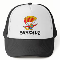 Skydive Red Yello Parachute Trucker Hat