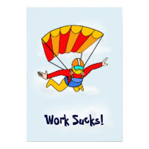 Skydive - Work Sucks! posters by ArtbyJean Skydive - Work Sucks! posters