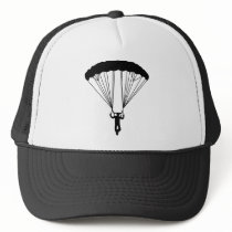 skydiver silhouette trucker hats